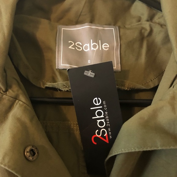 NWT 2 Sable Vest in Olive Green, Size Small - Picture 4 of 5